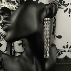 Long Bling Tassel Earrings